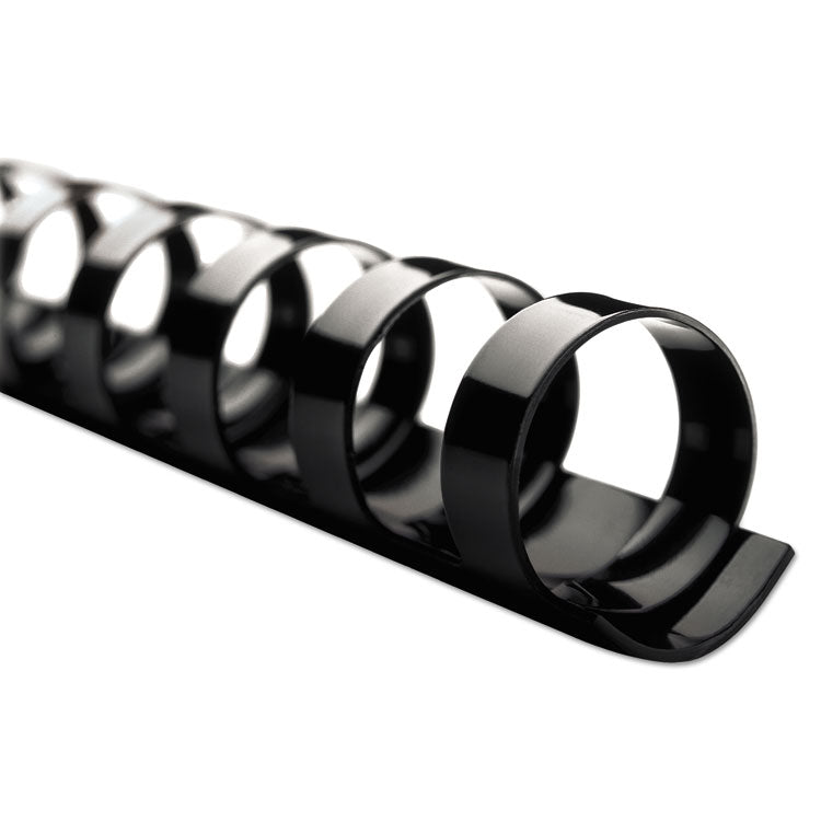 GBC - CombBind Standard Spines, 1/2" Diameter, 90 Sheet Capacity, Black, 100/Box
