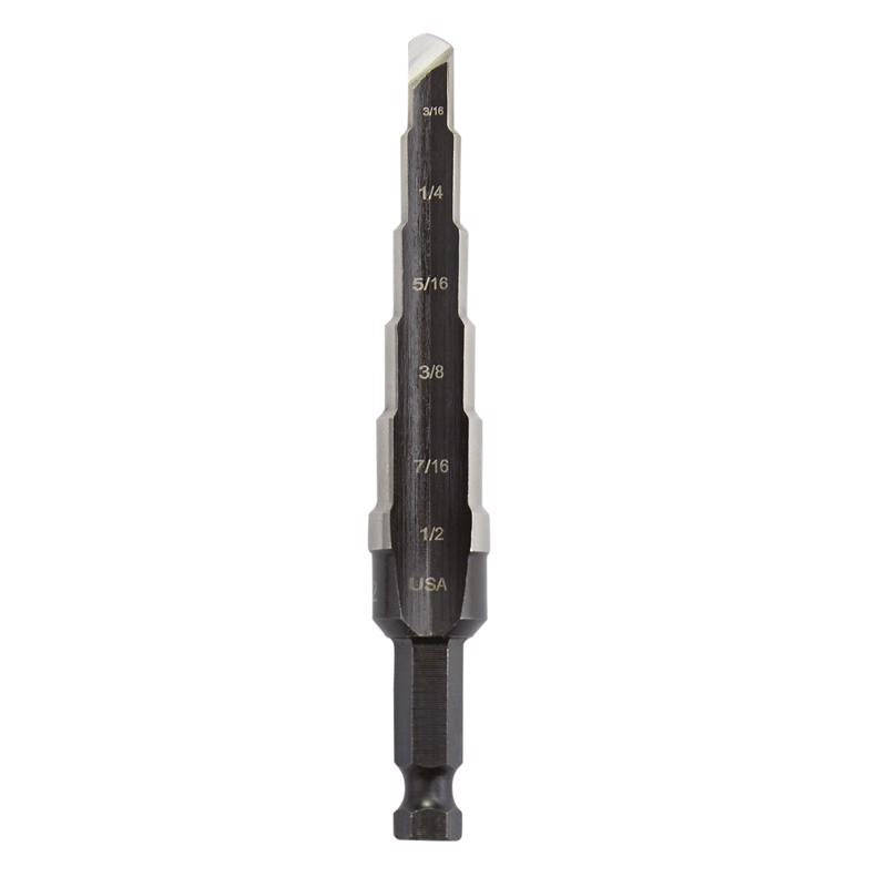 UNIBIT - Irwin Unibit 3/16 - 1/2 in. X 6 in. L High Speed Steel Step Drill Bit Square Shank 1 pc
