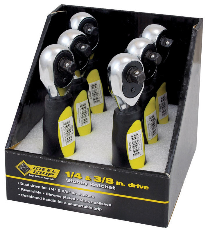 STEEL GRIP - Steel Grip 1/4 and 3/8 in. drive Ratchet - Case of 6