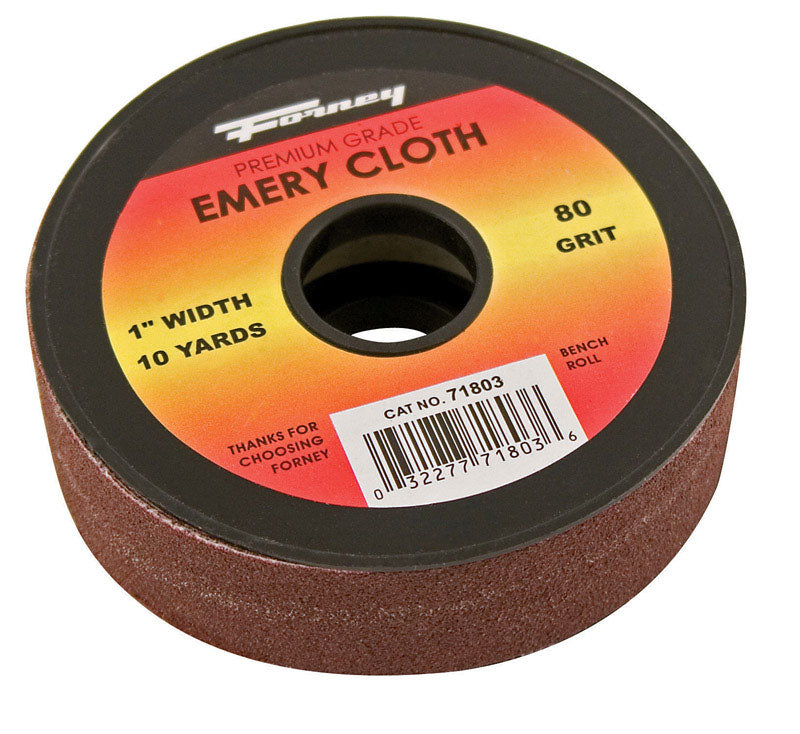 FORNEY - Forney 360 in. L X 1 in. W 80 Grit Emery Sandpaper 1 pk