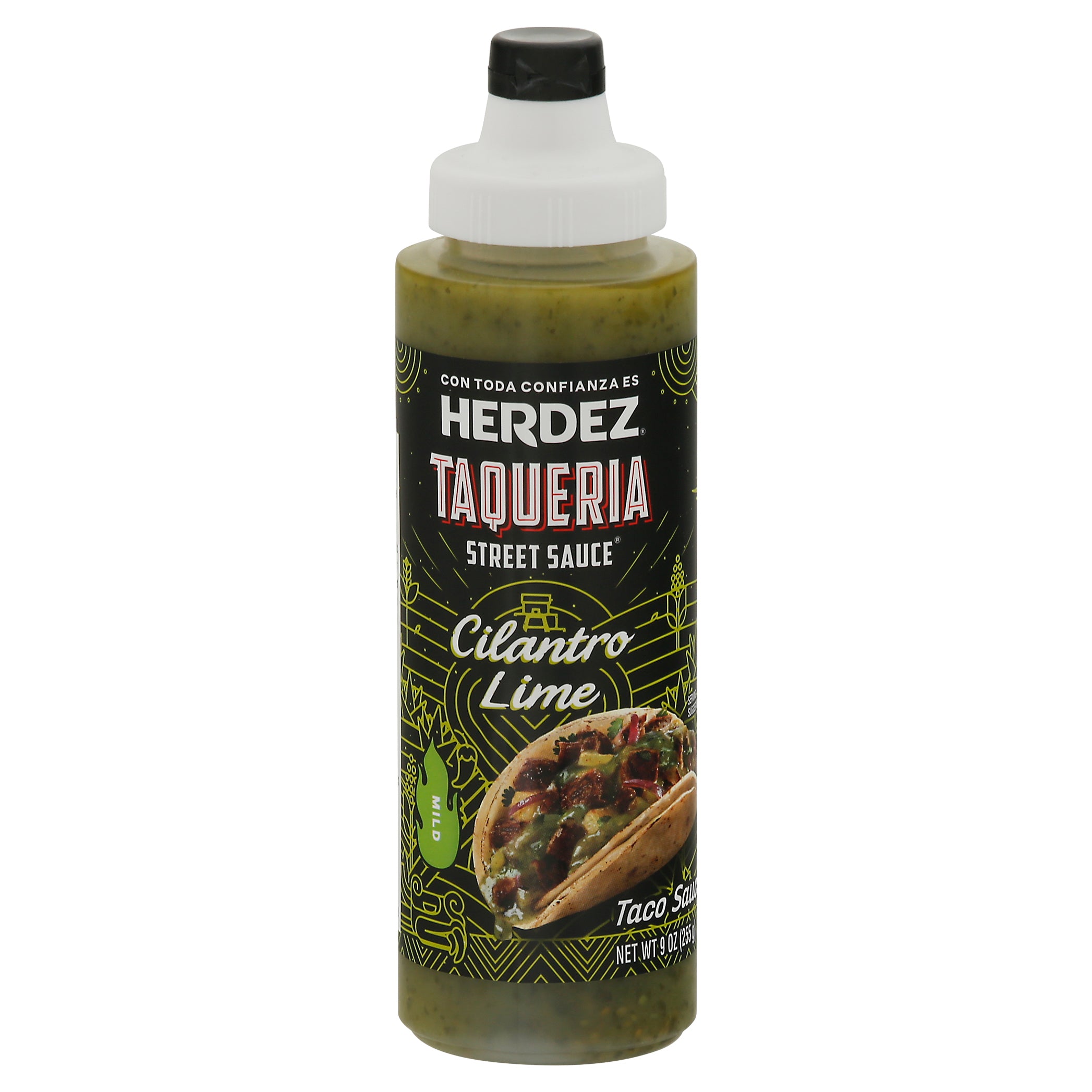 Herdez Taqueria Street Sauce Mild Cilantro Lime Taco Sauce 9 oz - Case of 8