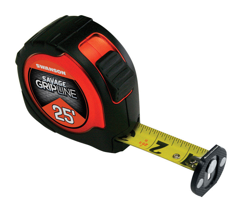 SWANSON - Swanson Savage Grip Line 25 ft. L X 1-1/16 in. W Gipline Tape Measure 1 pk
