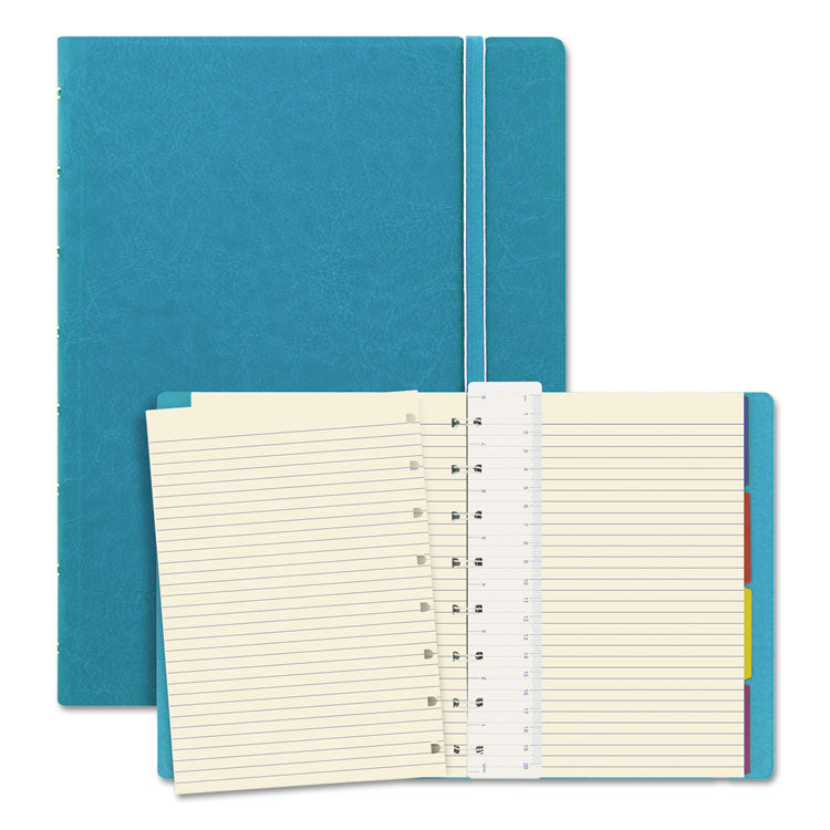 Filofax - Notebook, 1-Subject, Medium/College Rule, Aqua Cover, (112) 8.25 x 5.81 Sheets