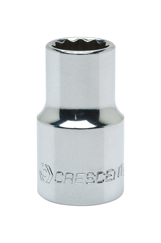 CRESCENT - Crescent 15 mm X 1/2 in. drive Metric 12 Point Standard Socket 1 pc