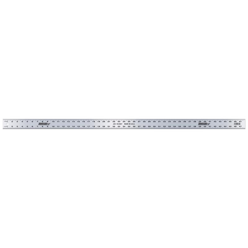 JOHNSON - Johnson 48 in. L X 2 in. W Aluminum Heavy Duty Straight Edge SAE