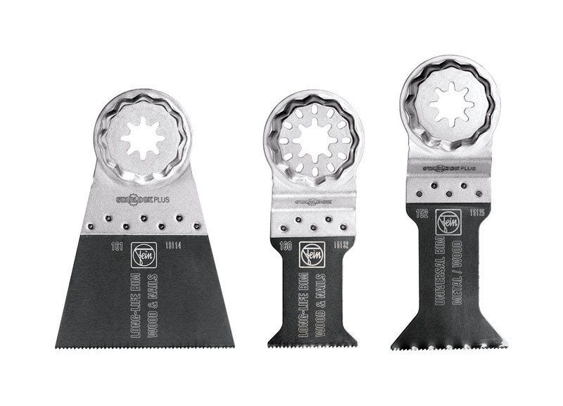 FEIN - Fein StarlockPlus 1-3/8 1-3/4 2-9/16 in. X 3.8 in. L Bi-Metal E-Cut Saw Blade Set 3 pk