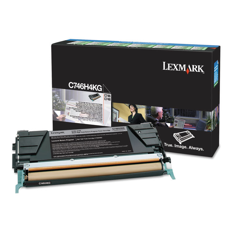 Lexmark - C746H4KG Return Program High-Yield Toner, 12,000 Page-Yield, Black, TAA Compliant