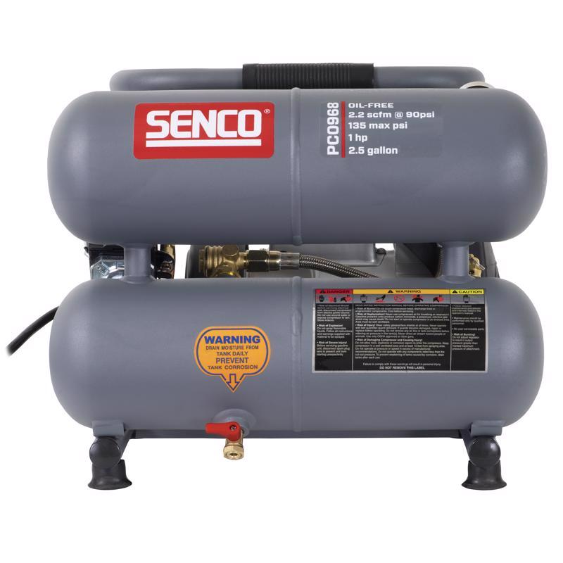 SENCO - Senco 2.5 gal Horizontal Portable Air Compressor 135 psi 1 HP