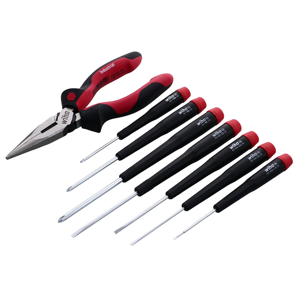 Wiha Precision Slotted Phillips Screwdrivers and Pliers Set (8 Piece Set)