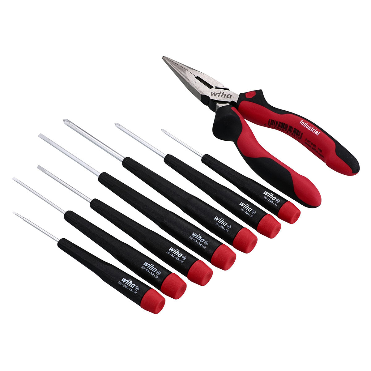 Wiha Precision Slotted Phillips Screwdrivers and Pliers Set (8 Piece Set)