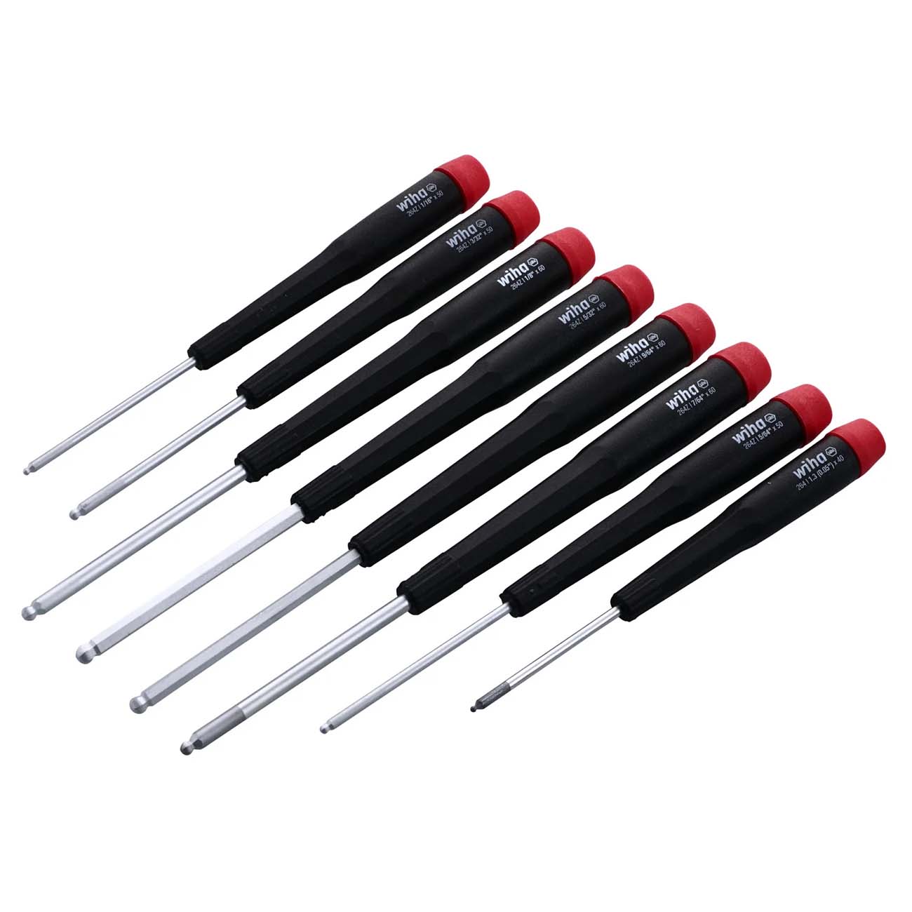 Wiha Precision Ball End Hex SAE Screwdriver Set (8 Piece Set)