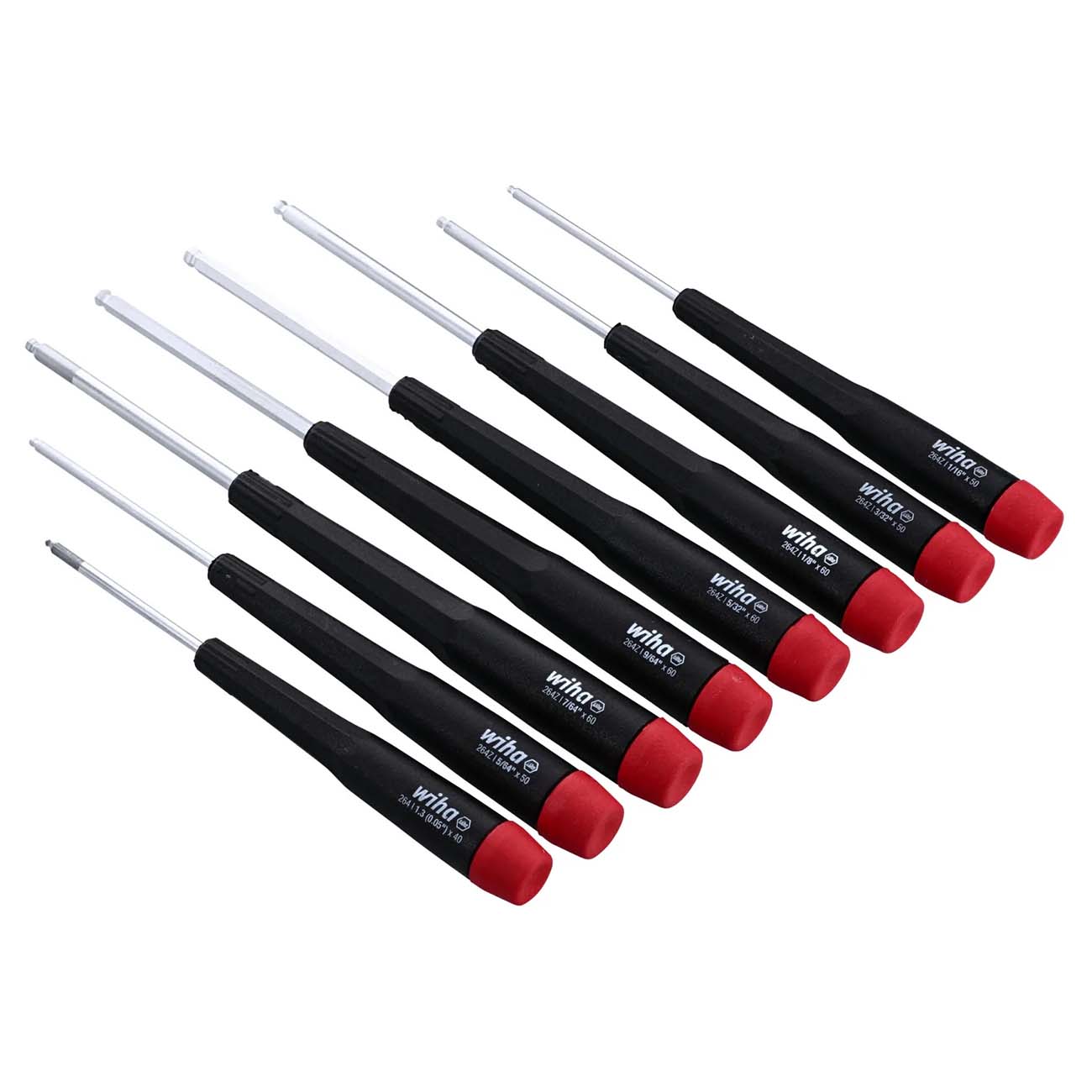Wiha Precision Ball End Hex SAE Screwdriver Set (8 Piece Set)