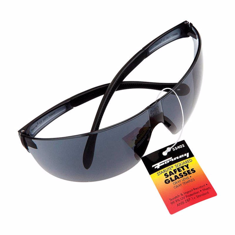 FORNEY - Forney Starlite Squared Impact-Resistant Safety Glasses Gray Lens 1 pc