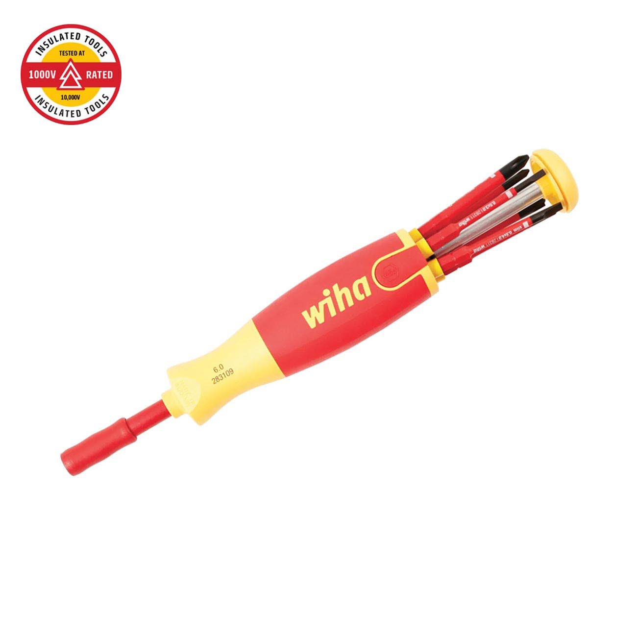 Wiha 6-in-1 Insulated SlimLine Ultra Driver Set (7 Piece Set)