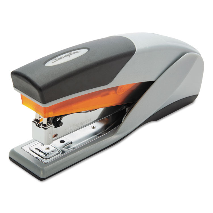 Swingline - Optima 25 Reduced Effort Stapler, 25-Sheet Capacity, Gray/Orange