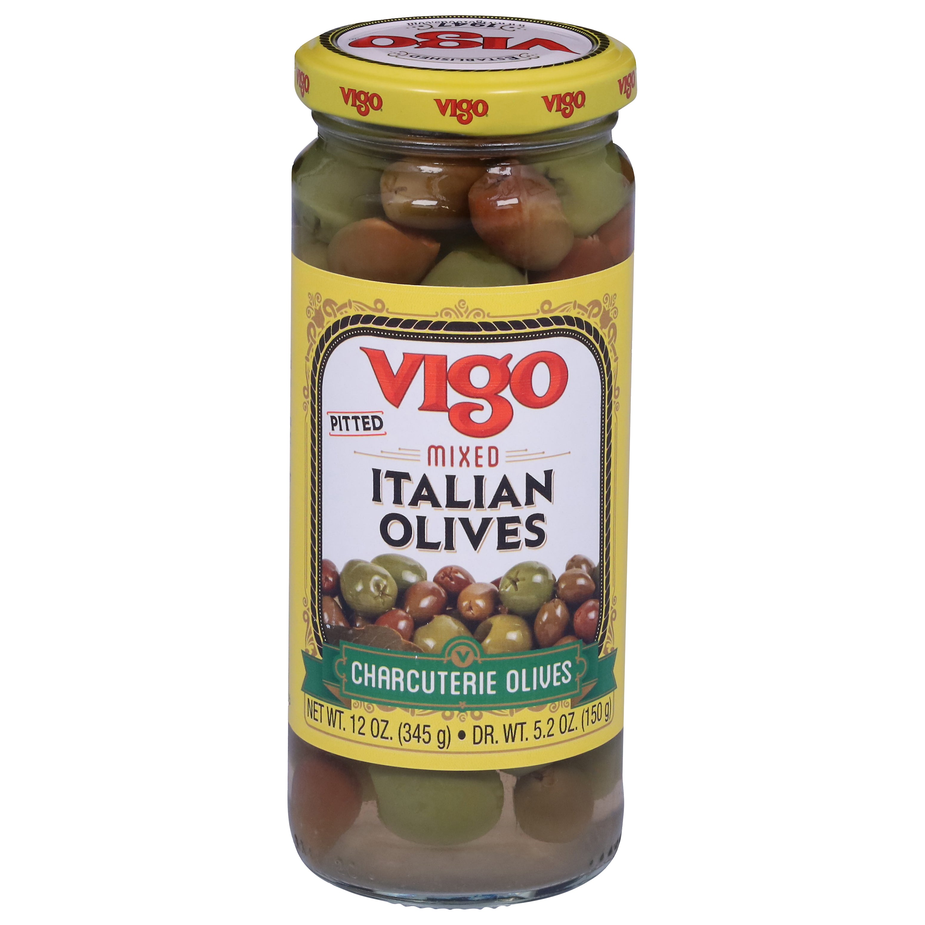 Vigo Pitted Mixed Italian Olives 12 oz - Case of 6