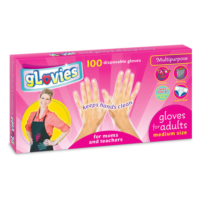 GLOVIES - Mulitpurpose Disposable Gloves for Adults, Pack of 100