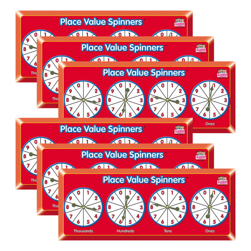 KAGAN - Place Value Spinners, Pack of 6