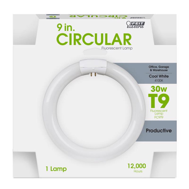 FEIT - Feit 30 W T9 8.8 in. D X 8.6 in. L Circline Fluorescent Bulb Cool White Tubular 4100 K 1 pk