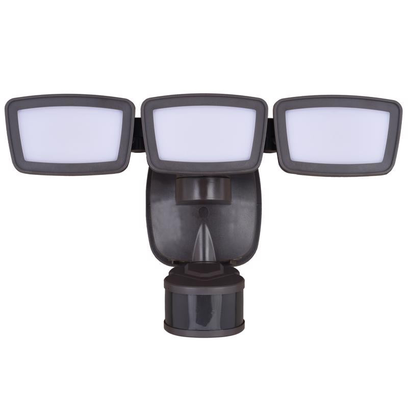 DUALUX - Dualux Motion-Sensing Hardwired LED Bronze Security Floodlight