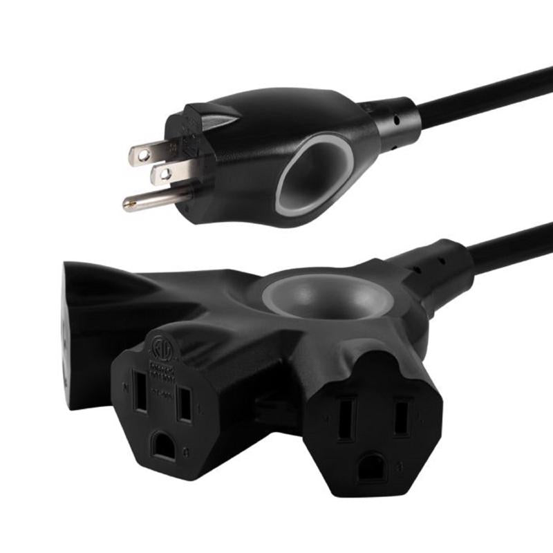 JASCO - Jasco Philips Indoor or Outdoor 15 ft. L Black Extension Cord 16/3