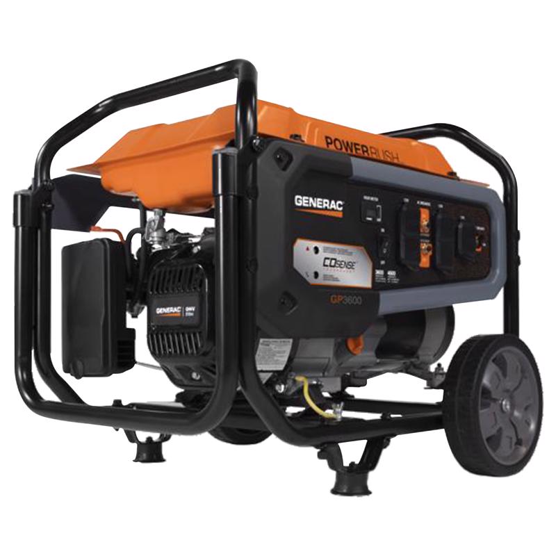 GENERAC - Generac PowerRush 3600 W 120 V Gas Portable Portable Generator 3600 W