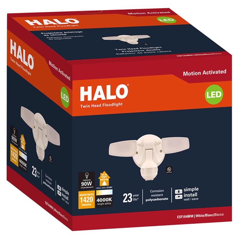 HALO - Halo Motion-Sensing Hardwired LED White Floodlight