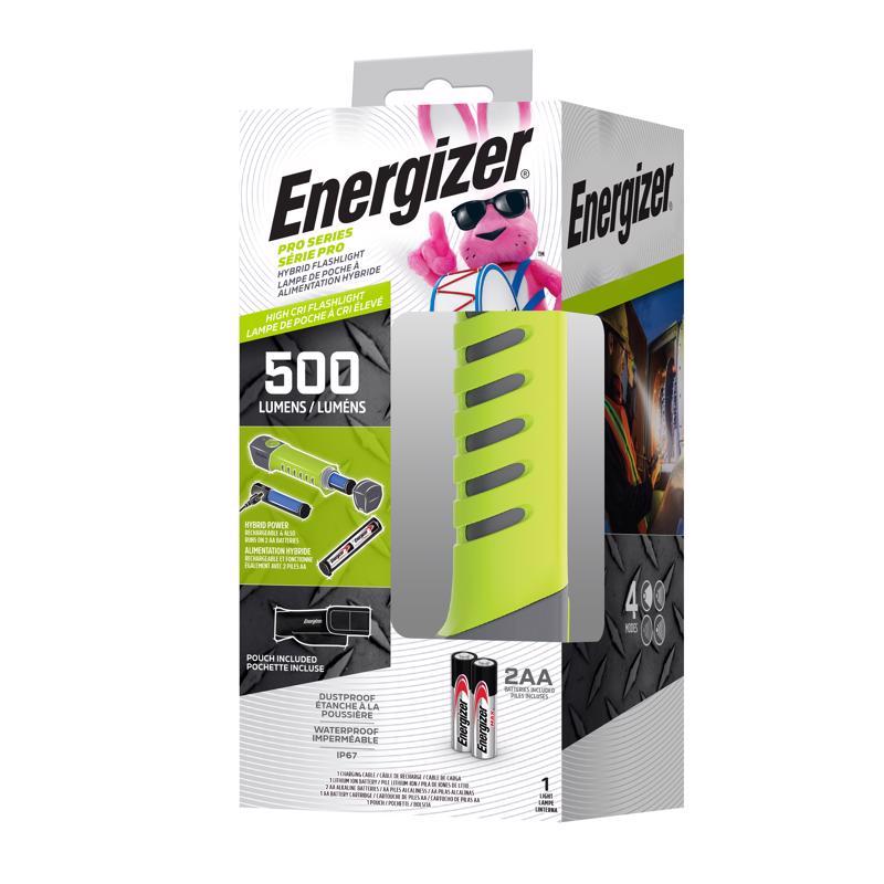 ENERGIZER - Energizer Pro Series 500 lm Gray/Green LED Flashlight AA Battery
