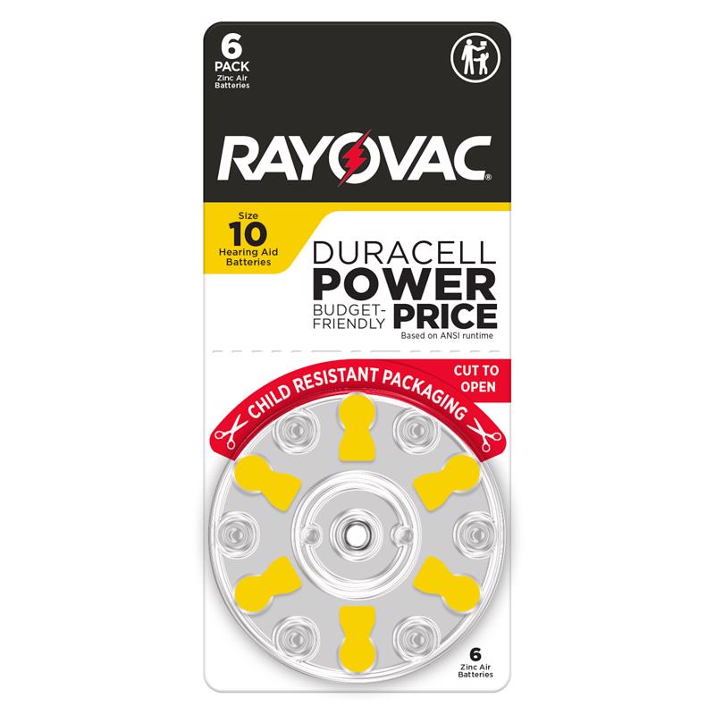 RAYOVAC - Rayovac Zinc Air 10 1.45 V Hearing Aid Battery 6 pk