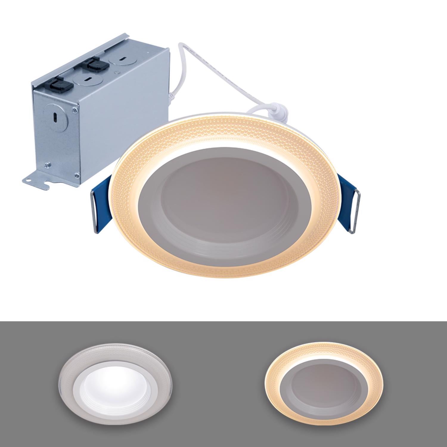 Halo White 4 in. W LED Canless Recessed Downlight 9.5 W