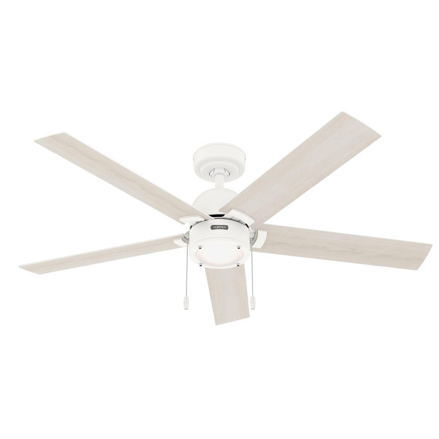 Hunter 52 in. Matte White LED Indoor Ceiling Fan