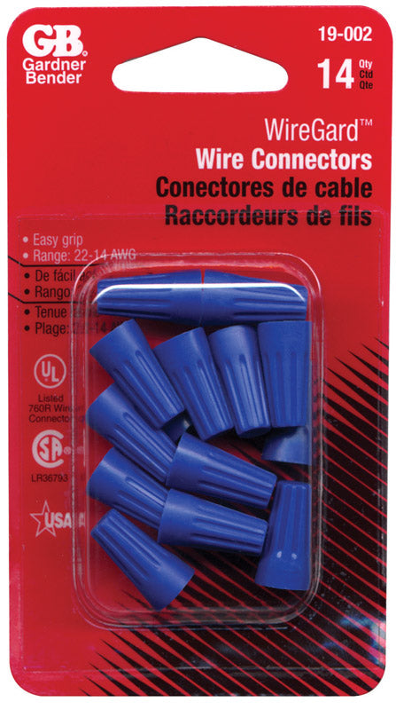 WIREGARD - Gardner Bender WingGard 22-16 Ga. Copper Wire Wire Connector Blue 14 pk
