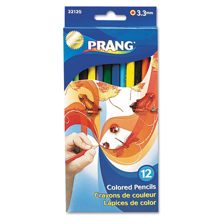 Prang - Colored Pencil Sets, 3.3 mm, 2B (#1), Assorted Lead/Barrel Colors, Dozen