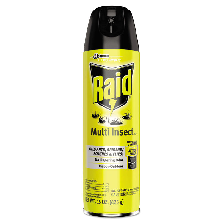 Raid - Multi Insect Killer, 15 oz Aerosol Spray, 12/Carton