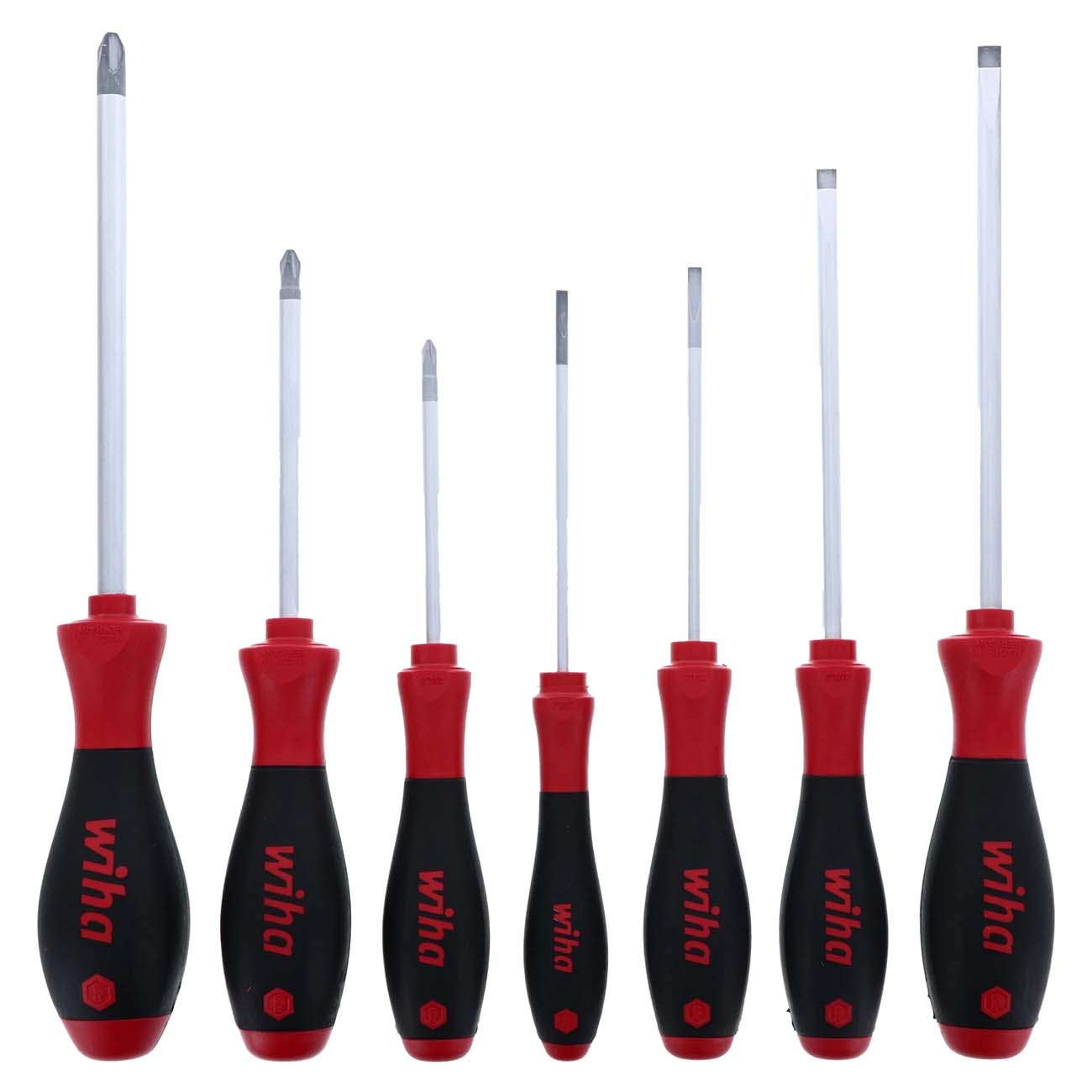 Wiha SoftFinish Slotted and Phillips Screwdriver Set - 7 Piece Set