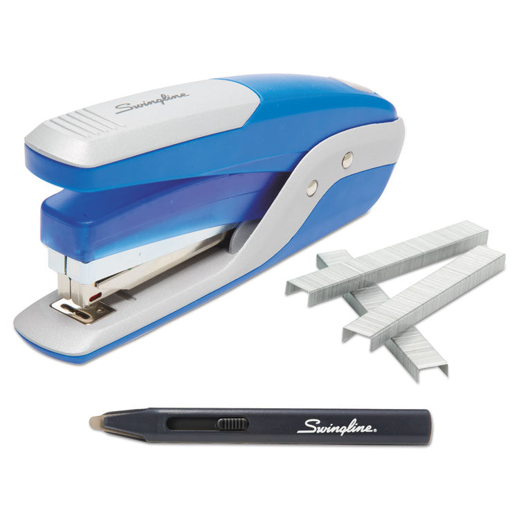 Swingline - Quick Touch Stapler Value Pack, 28-Sheet Capacity, Blue/Silver