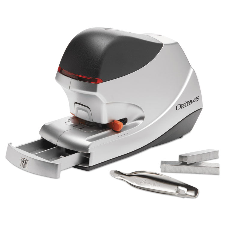 Swingline - Optima 45 Electric Stapler, 45-Sheet Capacity, Silver