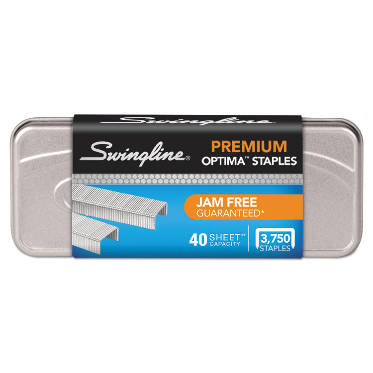 Swingline - Optima Staples, 0.25" Leg, 0.5" Crown, Steel, 3,750/Pack