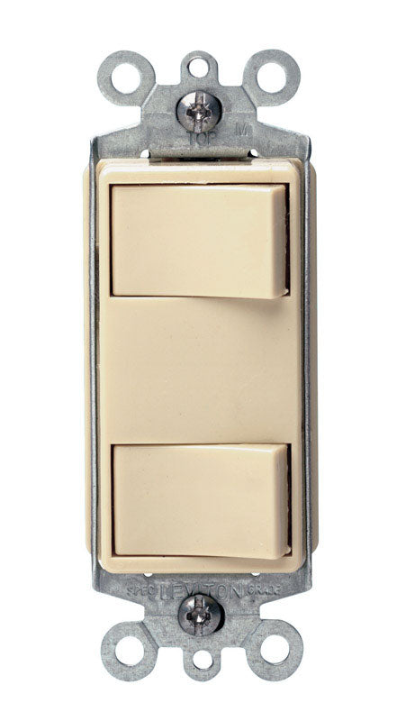 DECORA - Leviton Decora 15 amps Rocker Switch Ivory 1 pk