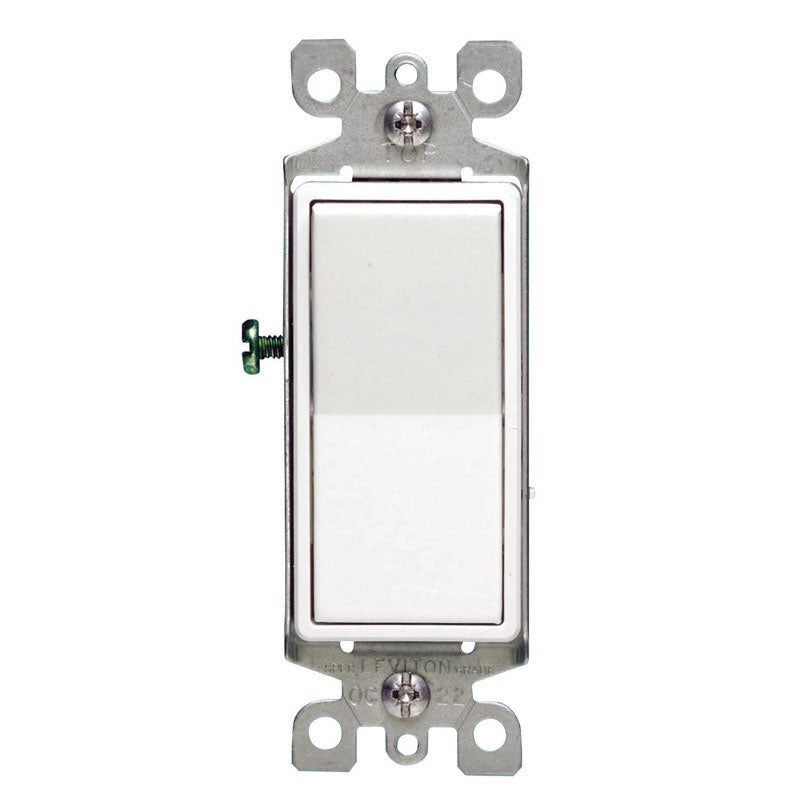 DECORA - Leviton Decora 15 amps Four Pole 4-Way / Rocker Switch White 1 pk