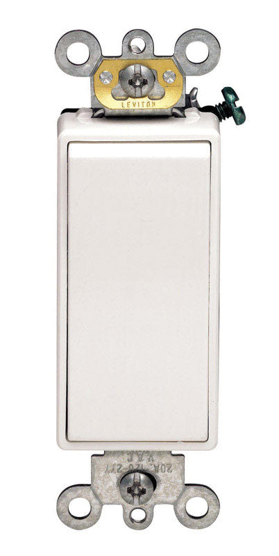 DECORA - Leviton Decora Plus 20 amps Rocker Switch White 1 pk