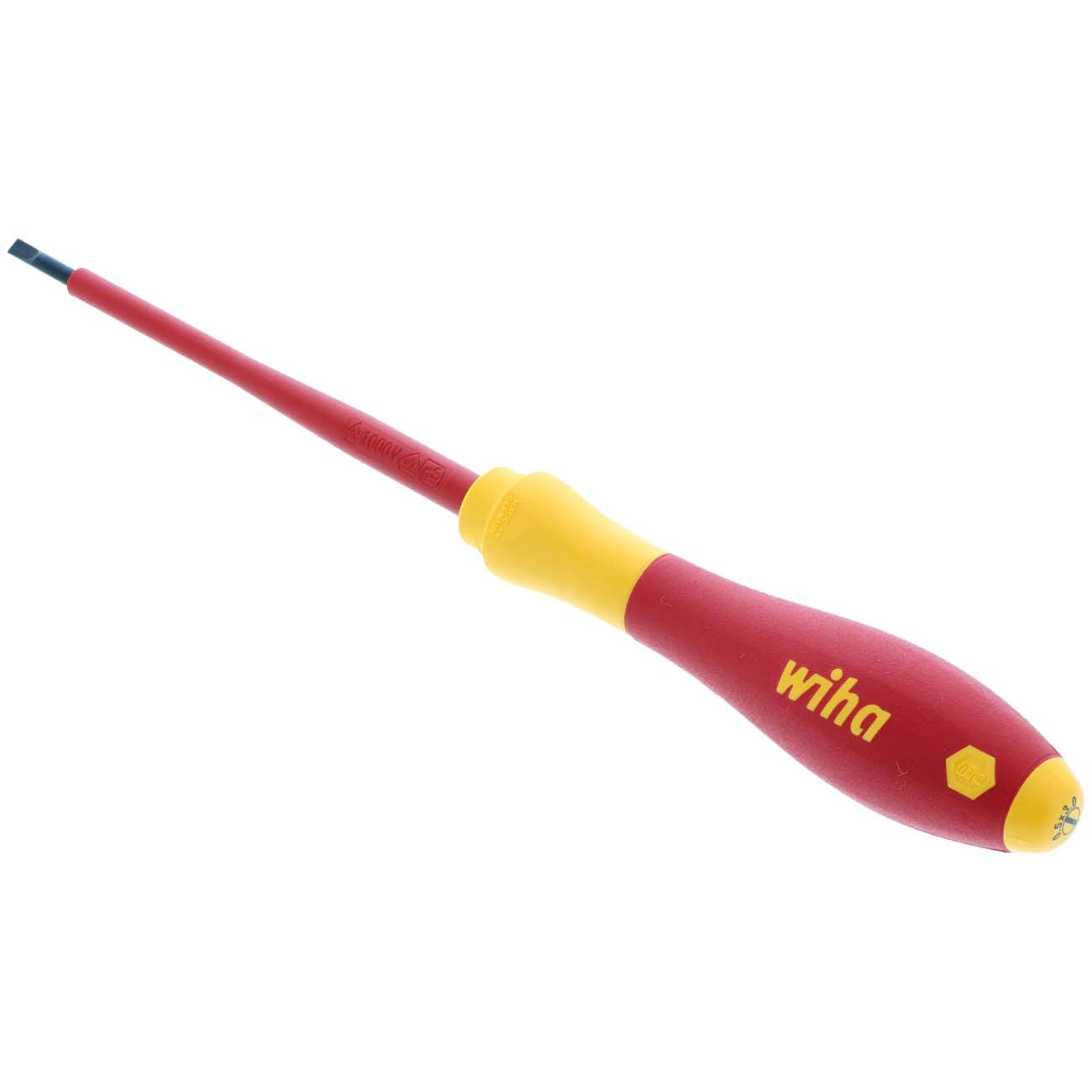 Wiha Insulated SoftFinish Slotted Screwdriver 3mm (1/8″) x 100mm