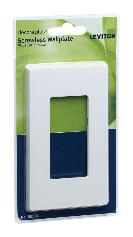 DECORA - Leviton Decora White 1 gang Polycarbonate Decorator Wall Plate 1 pk