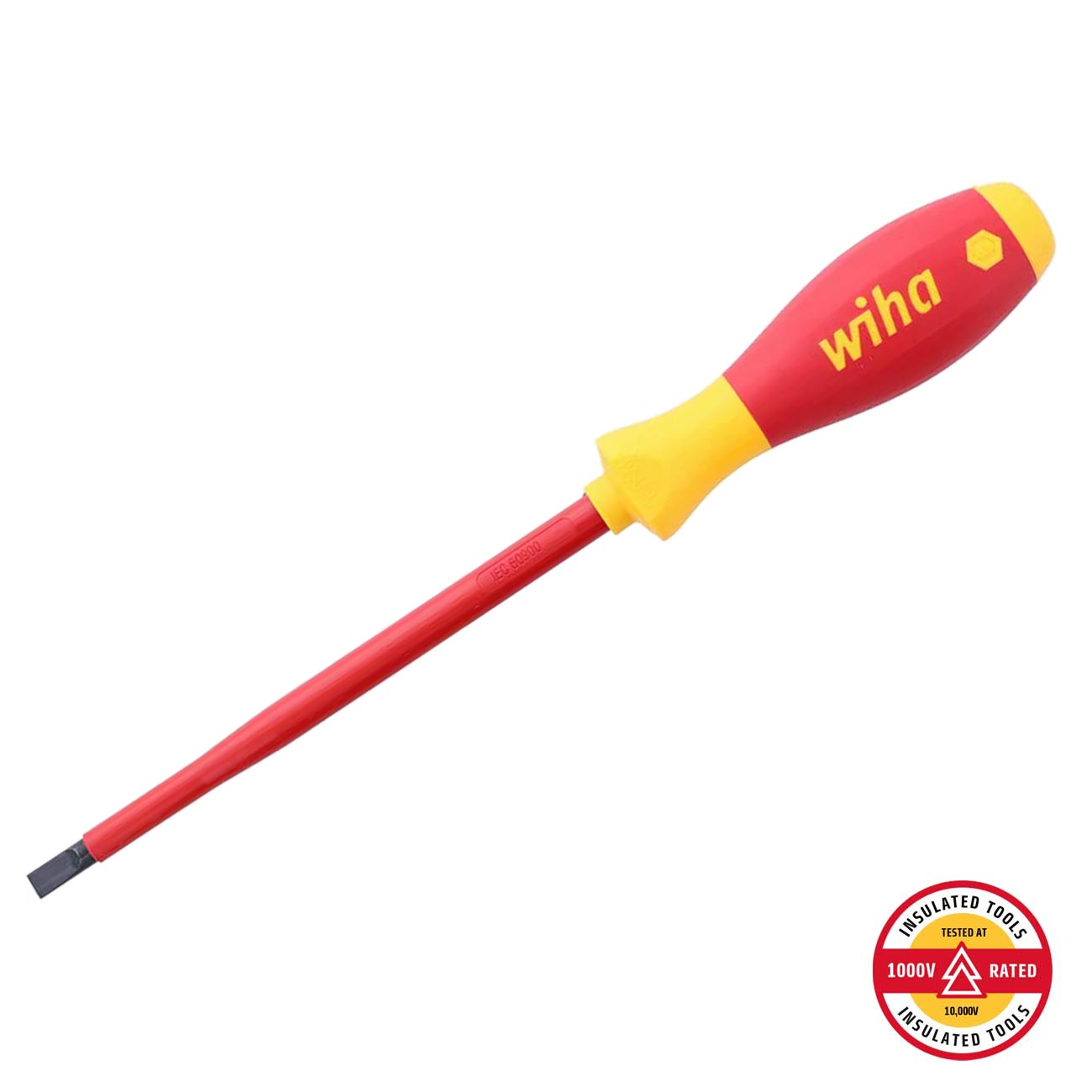 Wiha Insulated SoftFinish Slotted Screwdriver 6.5mm (1/4") x 150mm
