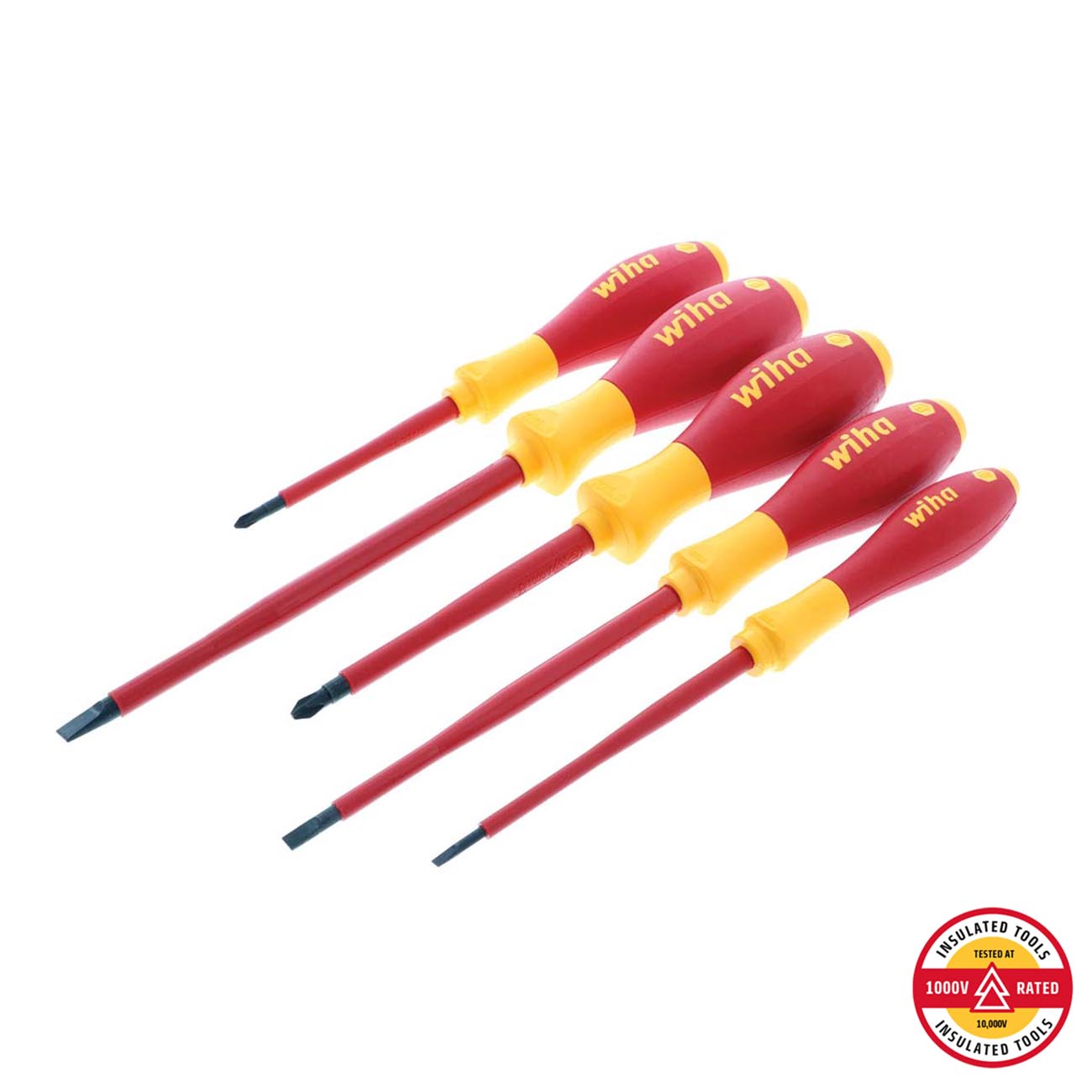 Wiha Insulated SoftFinish Slotted/Phillips Screwdriver Set (5 Piece Set)