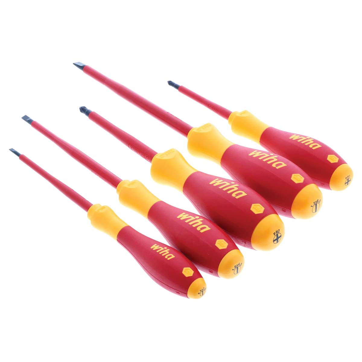 Wiha Insulated SoftFinish Slotted/Phillips Screwdriver Set (5 Piece Set)
