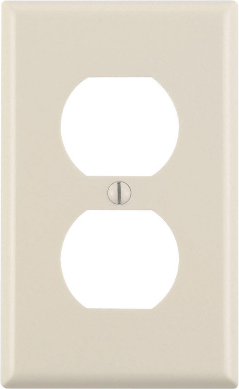 LEVITON - Leviton Almond 1 gang Thermoset Plastic Duplex Wall Plate 1 pk - Case of 20