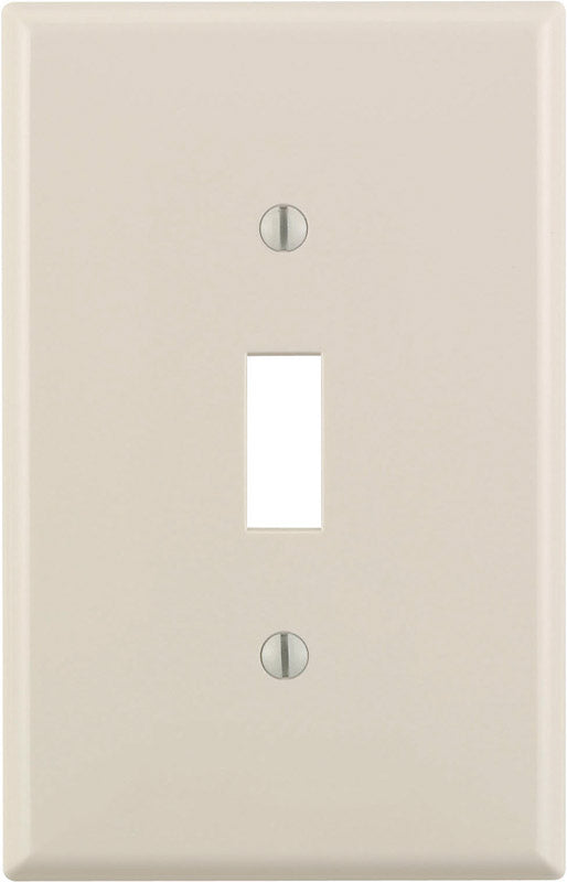LEVITON - Leviton Almond 1 gang Nylon Toggle Wall Plate 1 pk