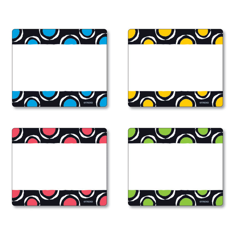 TREND - Terrific Labels, 2.5 x 3, 4 Assorted Designs/Colors, 36 Labels/Pack