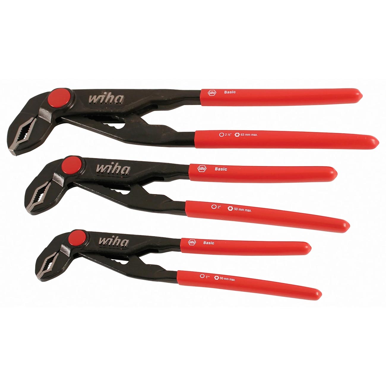 Wiha Classic Grip V-Jaw Tongue and Groove Pliers (3 Piece Set)